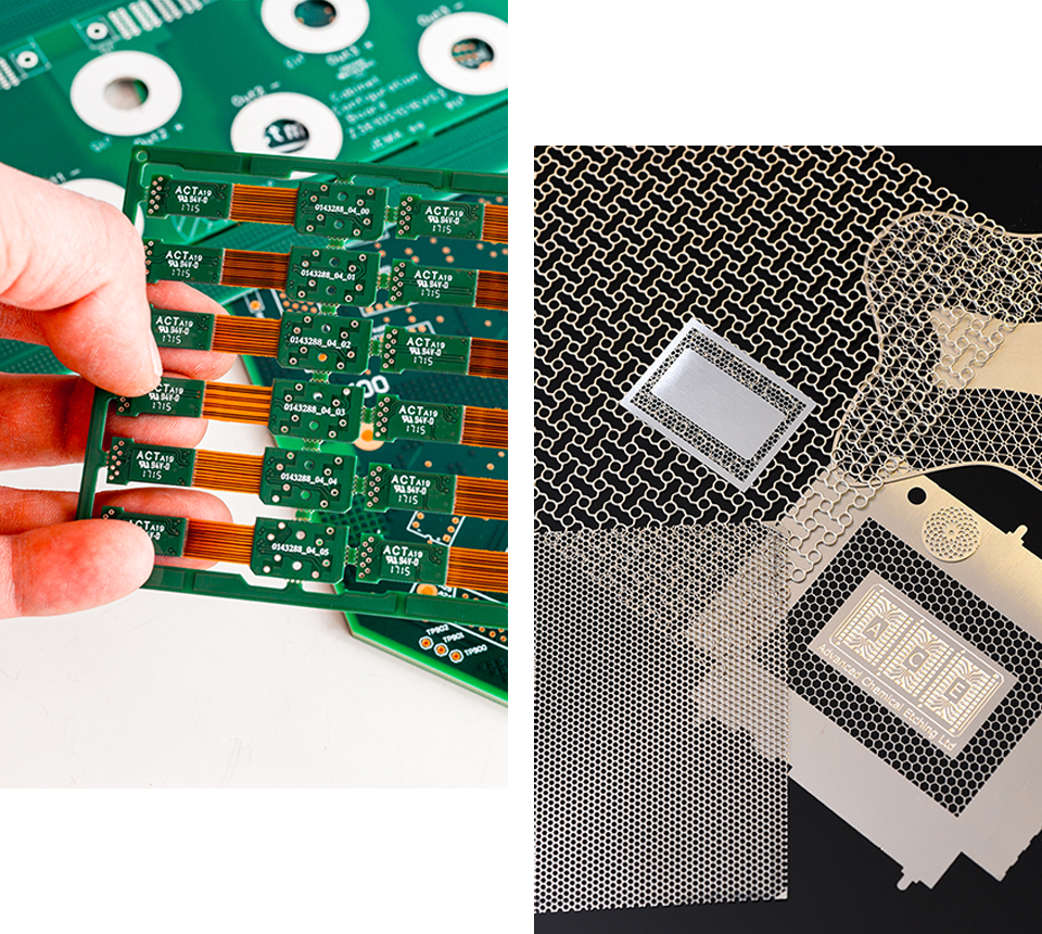 Printed circuit boards and chemical etching